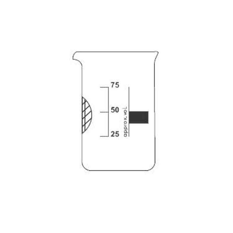 Axiva 5ml Touff Low Form Griffin Type Beaker with Spout, BL0005 (Pack of 10)