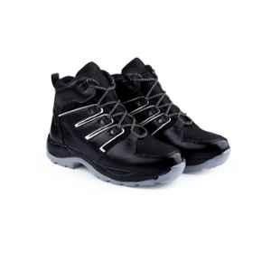 Woakers Leather Steel Toe Black Anti Skid Safety Shoes for Men, WKS-SAFTEY-001, Size: 9