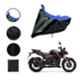 Riderscart Polyester Black & Blue Waterproof Two Wheeler Body Cover with Storage Bag for TVS Apache RTR 200 4V Single Channel ABS
