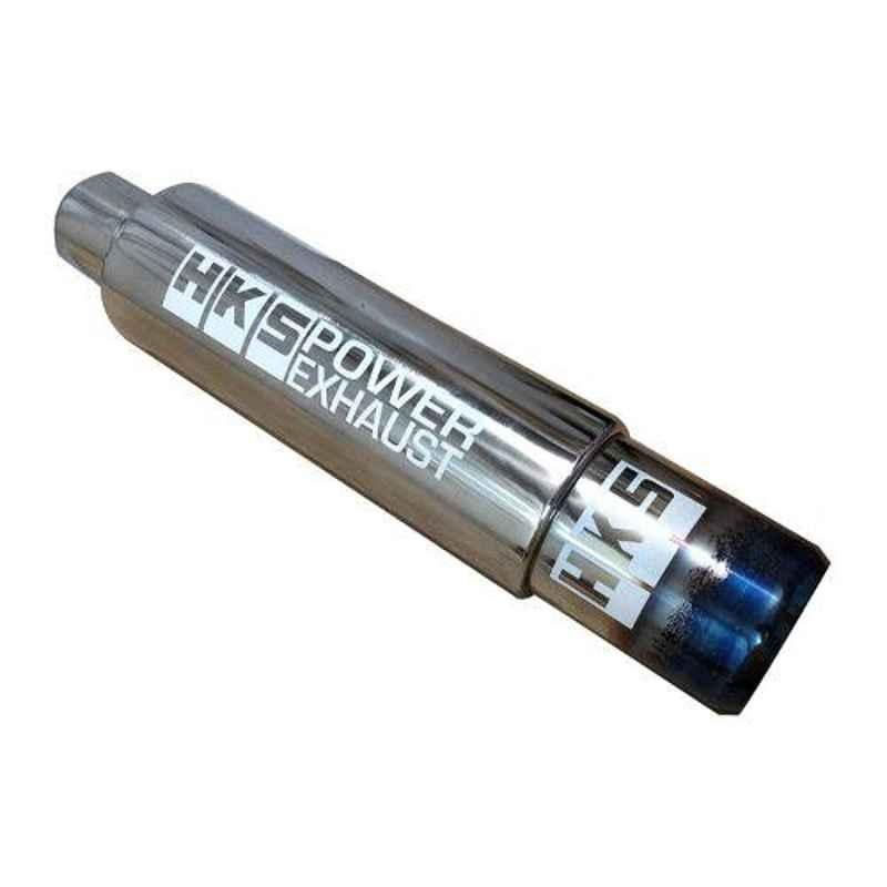AutoPop Silver & Blue HKS Performance & Sound Enhancement Silencer Exhaust for Audi A4 (8K2, B8) 3.0 Tdi