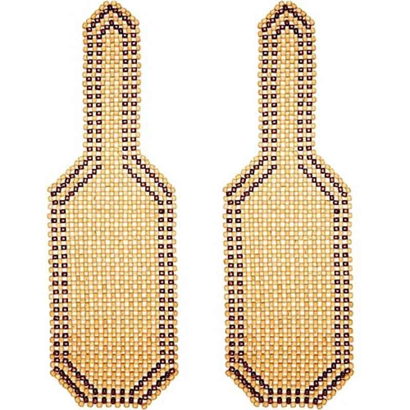 Kozdiko 2 Pcs Large Brown Bead Seat Set