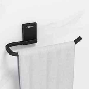 Plantex 304 Grade Stainless Steel Hand Towel Hanger/Napkin Holder for Wash Basin/Towel/Napkin Ring/Bathroom Accessories (Crystal-Black)