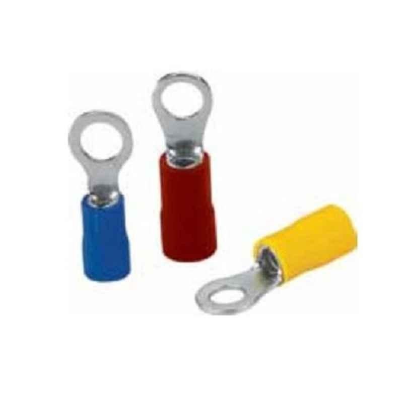 Aftec 10mm Electrolytic Copper Tin Plated Yellow Ring Terminal, ARI 6-10