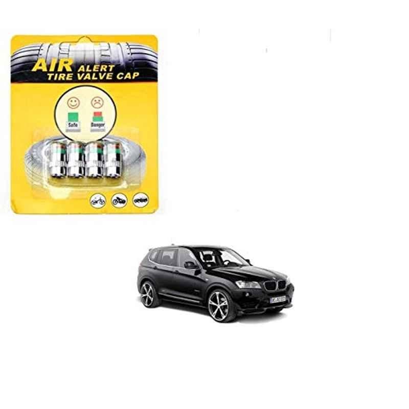 Kozdiko 4 Pcs Iron Air Pressure Alert Car Tyre Valve Caps Set for BMW X3