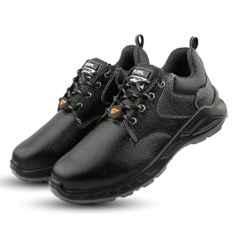 Fuel Smith-04 Leather Black Lace-Up Safety Shoes, Size: 10