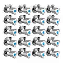Fastgear Triangle Stainless Steel Silver Chrome Finish Angle Valve, FG091 (Pack of 20)