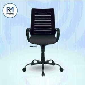 RM HOME Tivra Breathable Mesh Medium Back Black Executive Chair