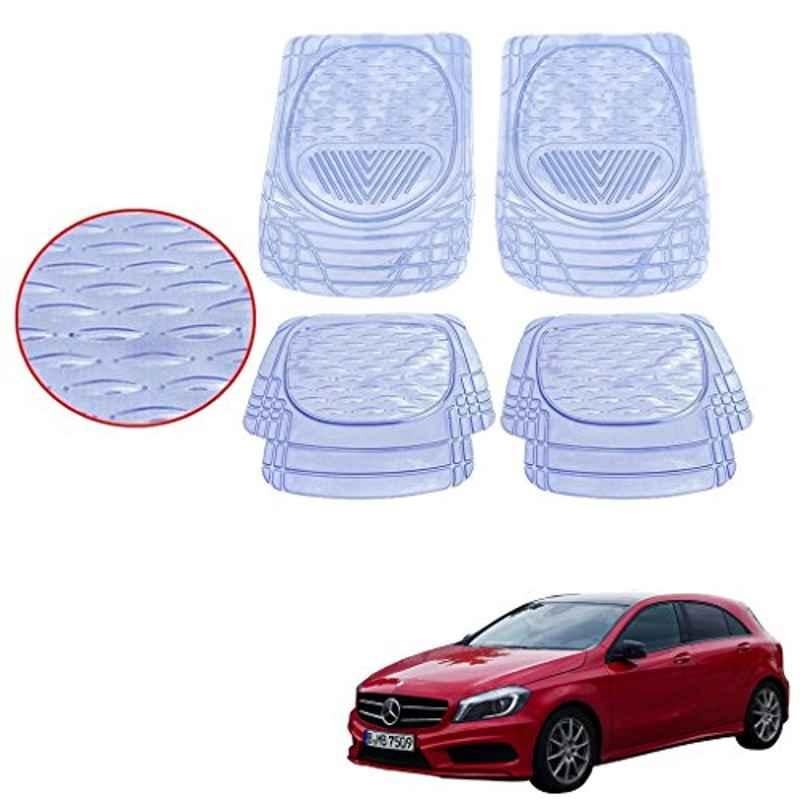 Kozdiko 4 Pcs 6204 PVC & Rubber Clear Car Foot Mat Set for Mercedes Benz A-Class
