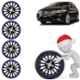 Auto Pearl 4 Pcs 15 inch Black & Blue Press Fitting Wheel Cover Set for Honda City Idtec