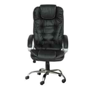 Modern India Leatherette Black High Back Office Chair, MI277 (Pack of 2)