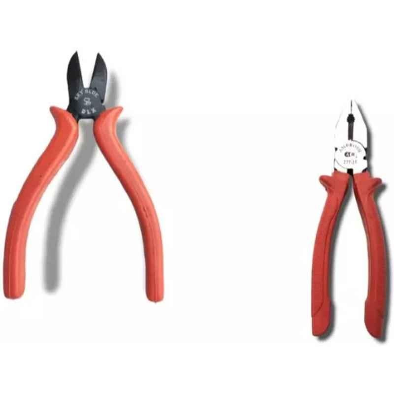 Sky Blue 2 Pcs 7.8 inch Lineman Plier Combo, SBE_PLIER_COMBO_MOD_00647