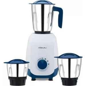 Bajaj Ninja Grace 500W Midnight Blue ABS Mixer Grinder with 3 Stainless Steel Jars, 410577