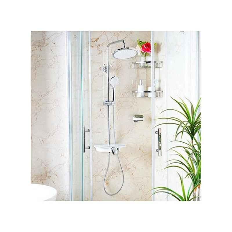 Milano Viva Stainless Steel Silver Shower Panel, 140400200172
