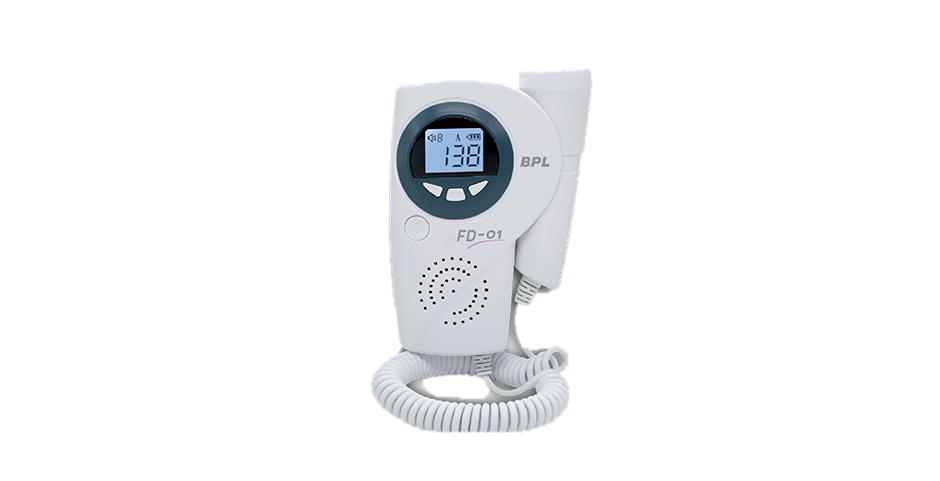 AccuSure Fetal Doppler for Doctors and Mothers Fetal Heart Rate Monitor  with USB Charging and LCD Display