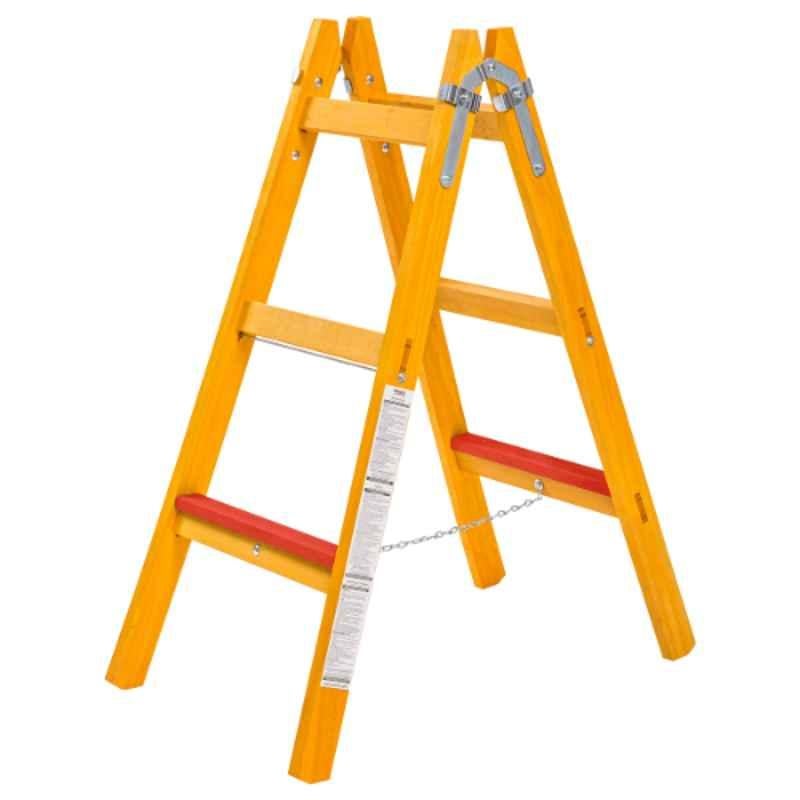 Beorol 970mm Wooden  3 Step Ladder, DME2X3