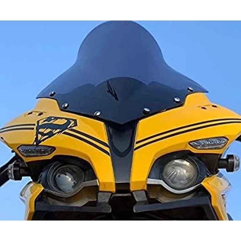 AOW Bike Visor Glass for Bajaj Pulsar 200RS (Black) B-17