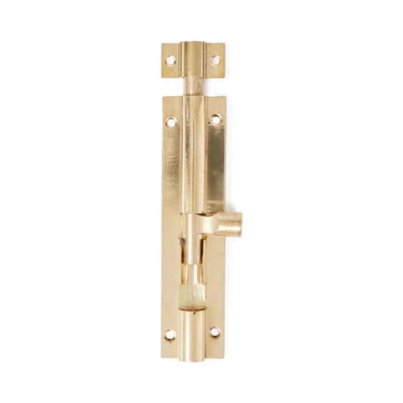 1/2x6 inch Gold Brass Tower Bolt