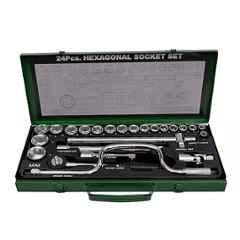 Eastman 24 Pcs 1/2 Square Drive Socket Set, FIDSE2202H24R1