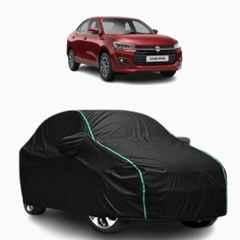 Aarex Auto Polyester Black 100% Waterproof Car Cover with Mirror Pocket, Triple Stitched Elastic, Anti Dust, Heat Resistant & UV Proof for Maruti Suzuki Dzire All Models (2012-2025), DZ-Black