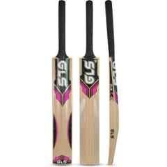 GLS Talwar 800-1000g Poplar Willow Wood Pink Cricket Bat with Free Tetron Cover & Tennis Ball for 15+ Yrs