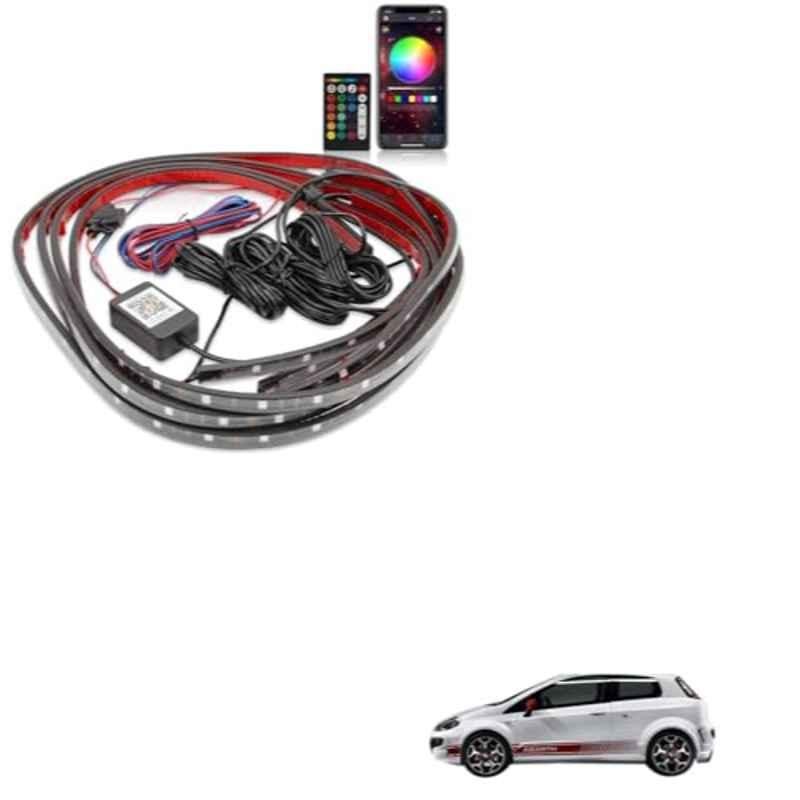 Kozdiko 12V Car Underbody Multicolor LED Strip Light Set with Wireless Remote for Fiat Abarth