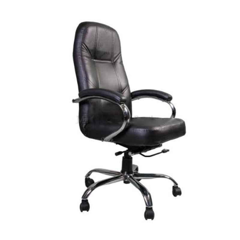 Modern India Leatherate Black High Back Office Chair, MI248