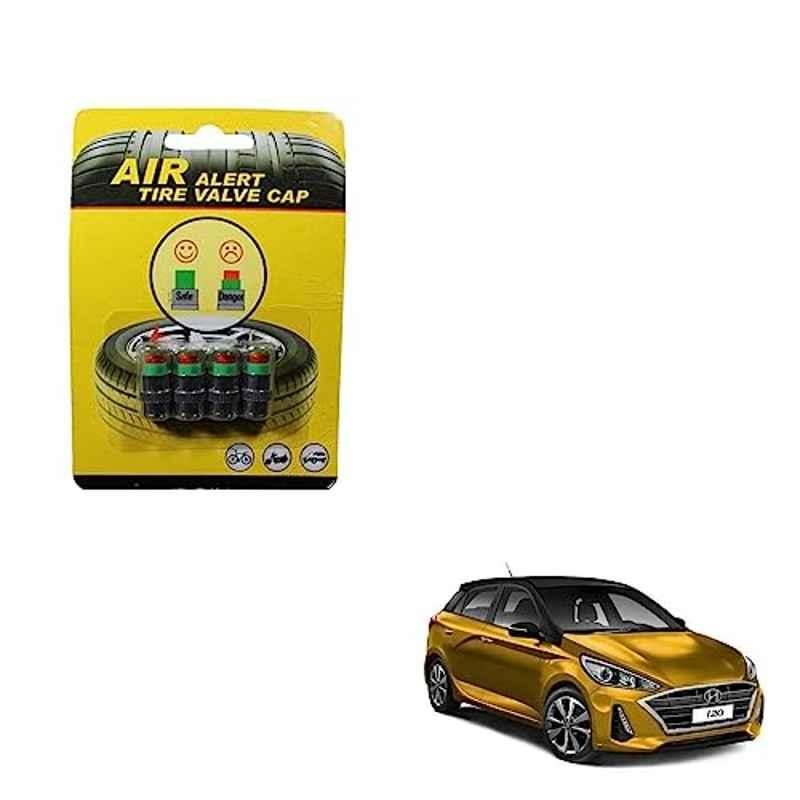 Kozdiko 4 Pcs Plastic Air Alert Car Tyre Valve Caps Set for Hyundai I20 2020-Present