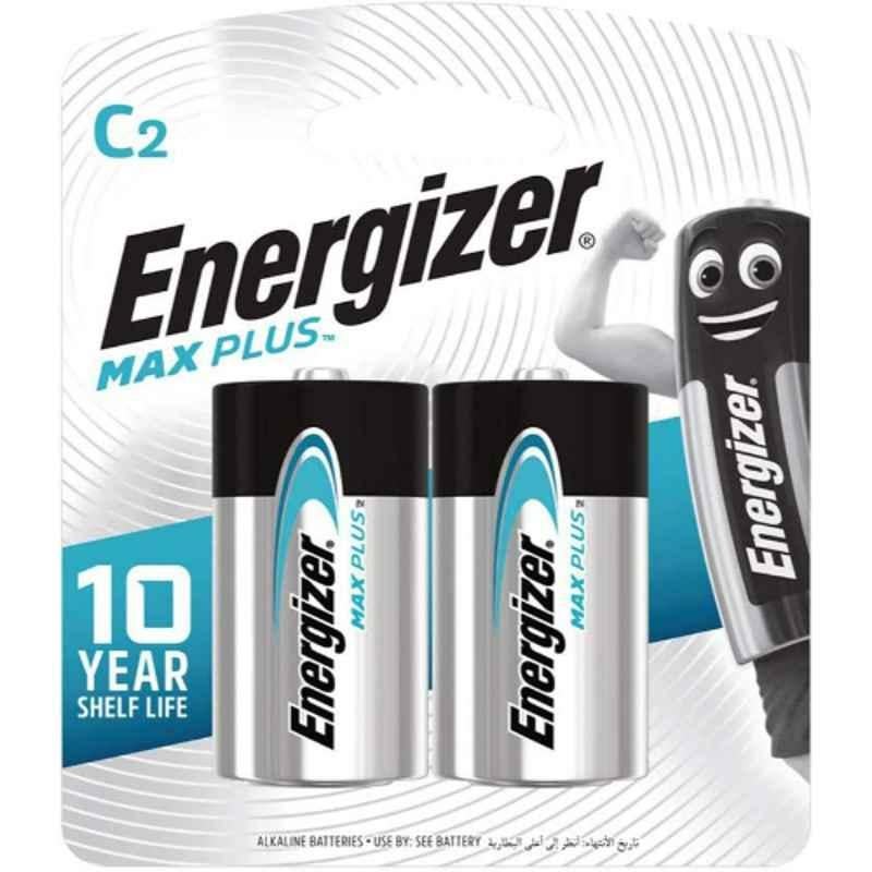 Energizer Max Plus 1.5V C Alkaline Battery for Power Demanding Devices, EP93BP2 (Pack of 2)