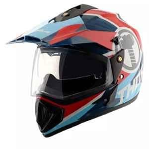 Vega Marvel Thor Edition ABS Blue Red Full Face Helmet, Size: Medium