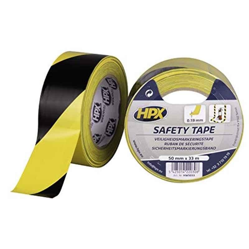 HPX 50mm Yellow & Black Safety Tape, MHW5033