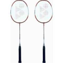 Yonex ZR-100 85g Light Orange Strung Badminton Racquet (Pack of 2)