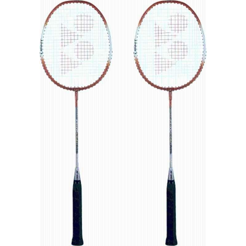 Yonex ZR-100 85g Light Orange Strung Badminton Racquet (Pack of 2)