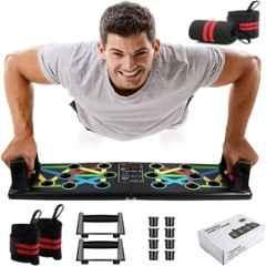 Shopeleven 160kg Plastic Multifunction Foldable Push Up Board with Gym Wrist Band