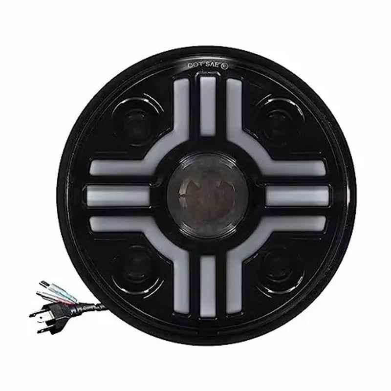 Oswin Gold OG-5-1 White Black 18x9x10 cm Ealuminum Alloy 75 W Bullet, Harley Davidson & Jeep Wrangler Led Headlight