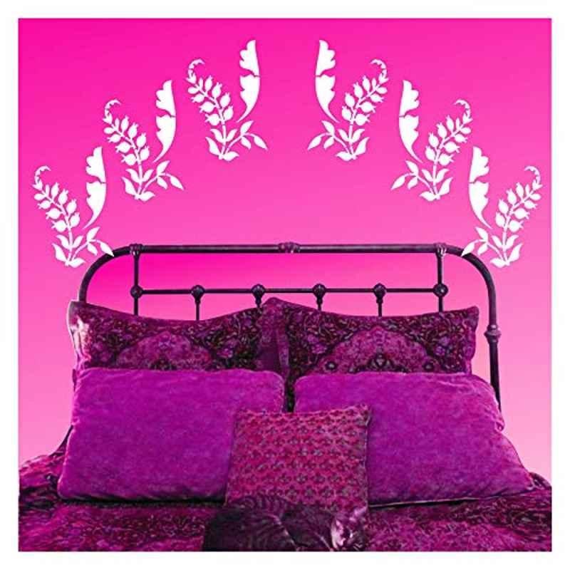 Kayra Decor 16x24 inch PVC Swirl Design Wall Design Stencil, KHSNT199