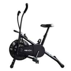 Reach AB-110 Alloy Steel Black Upright Air Bike Exercise Fitness Cycle with Moving Handle