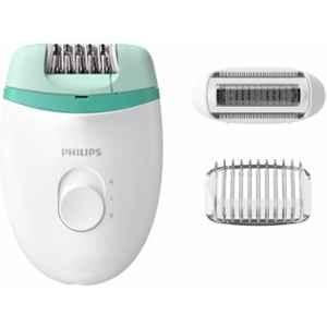 Philips 15W White & Green Epilator with 2 Length Settings & 60min Runtime, BRE245/05