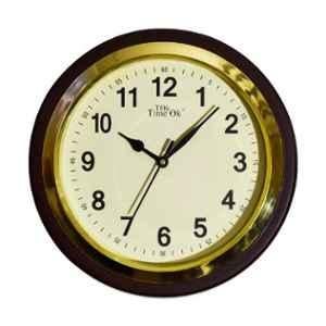 Tok Time Ok T-37 White & Brown Analog Wall Clock, TTO001