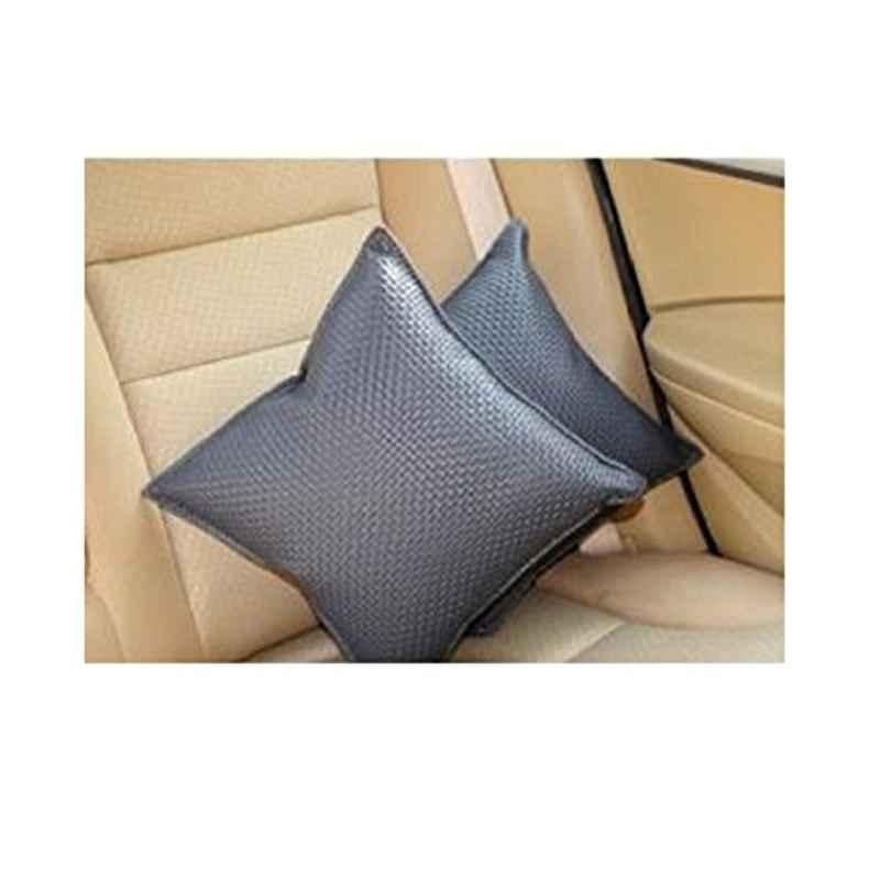 Kozdiko 2 Pcs Memory Foam Black Cushion Pillow Set for Maruti Zen Estilo