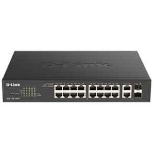 D-Link 18 Port Gigabit Smart Managed PoE Network Switch with 16 PoE & 2 Combo RJ45/SFP Ports, DGS-1100-18PV2