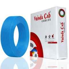 Vrinda Cab 1.5 Sqmm CCA Copper Blue Single Core FR PVC Insulated Electrical Wire, Length: 45 m