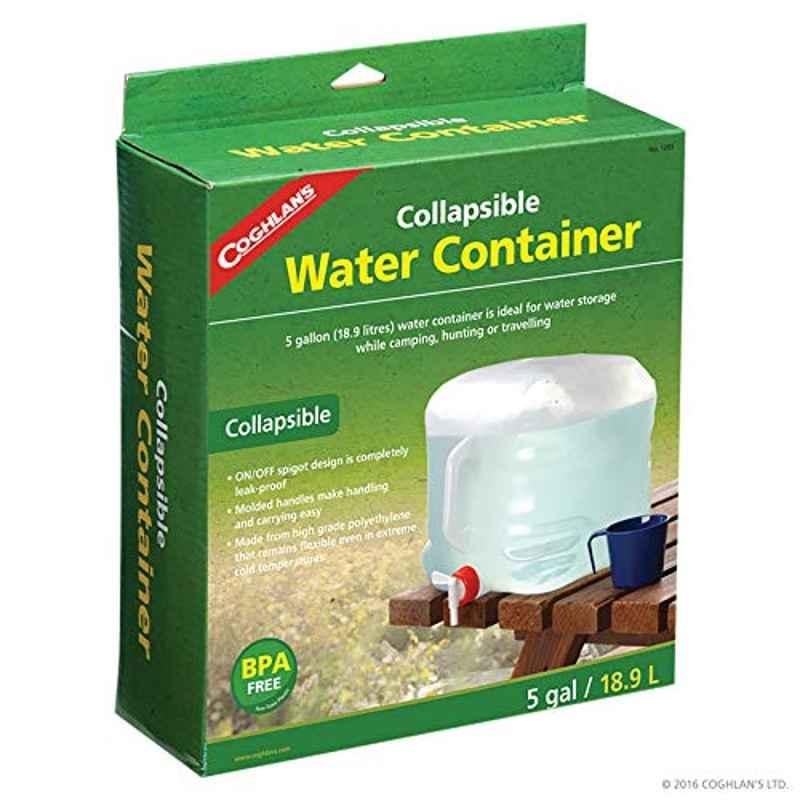 Coghlans 18.9L Plastic Clear Collapsible Water Container, 1205