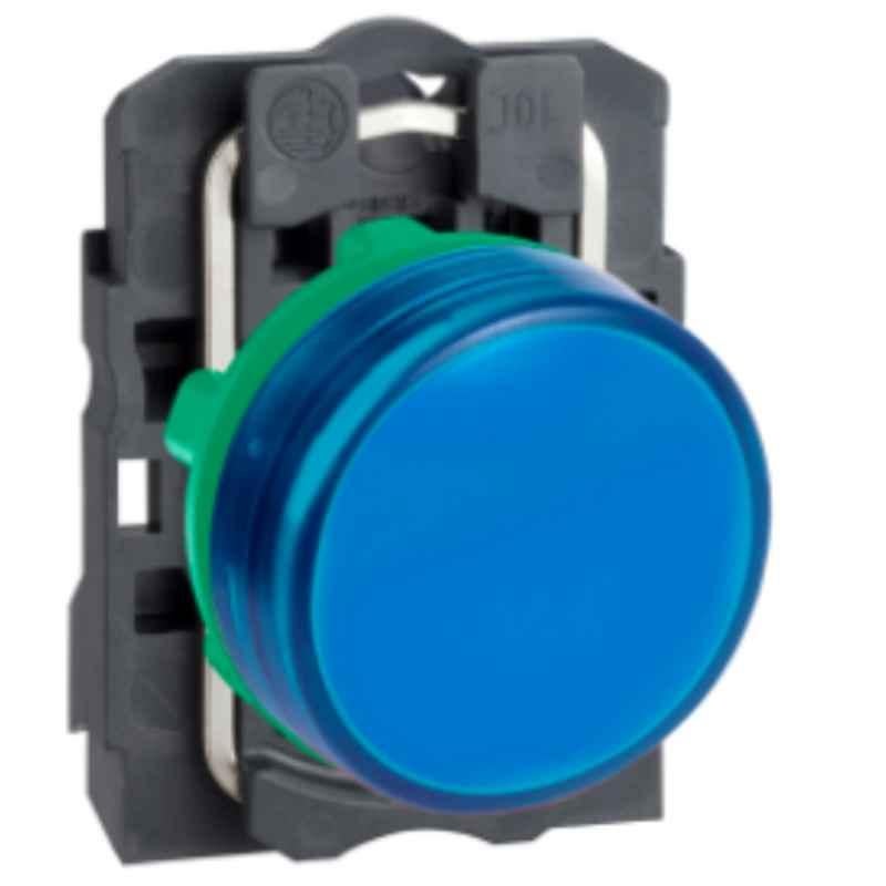 Schneider Harmony 24 VAC/DC Plastic Blue Plain Lens Pilot Light with Integral LED, XB5AVB6