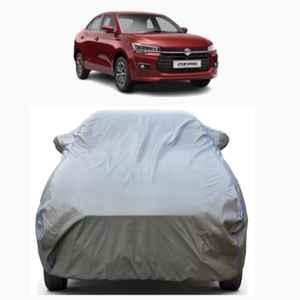Aarex Auto Polyester Grey 100% Waterproof Car Cover with Mirror Pocket, Triple Stitched Elastic, Anti Dust, Heat Resistant & UV Proof for Maruti Suzuki Dzire All Models (2012-2025), DZ-Grey