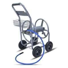 Zephyr 16mm 120m Steel Silver Water Hose Reel Cart with Hose, ZRC16120
