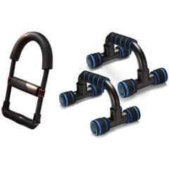 Shopeleven Plastic Black Push Up Stand with Wrist Stretching Gripper