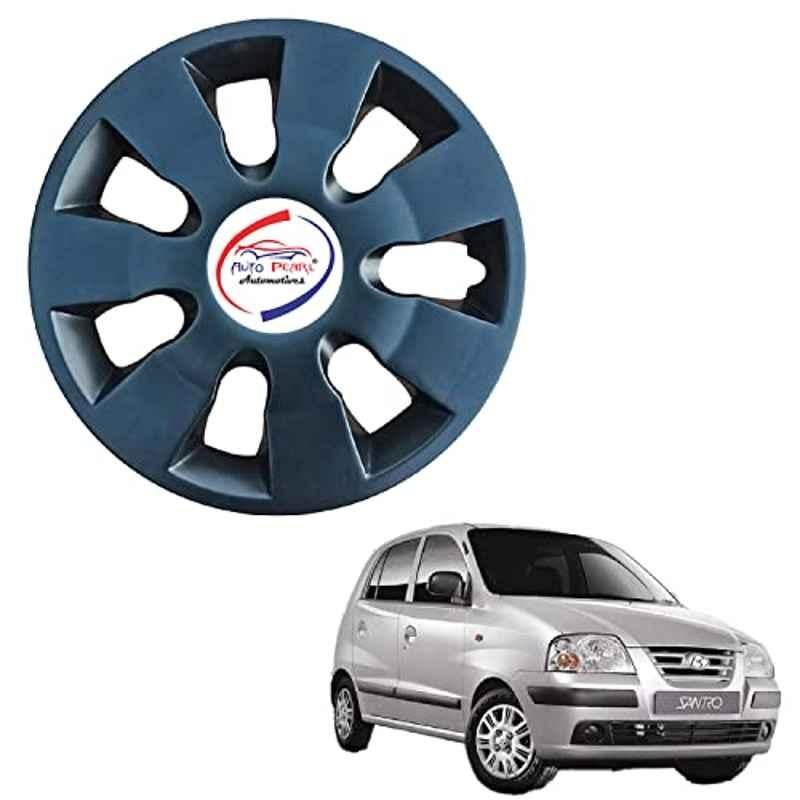 Auto Pearl 4 Pcs 13 inch ABS Black wg 12 Hubcap Wheel Cover Set with Retention Ring for Hyundai SNTRO Xing