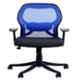 Regent Matrix Net & Metal Low Back Black & Blue Mesh Chair