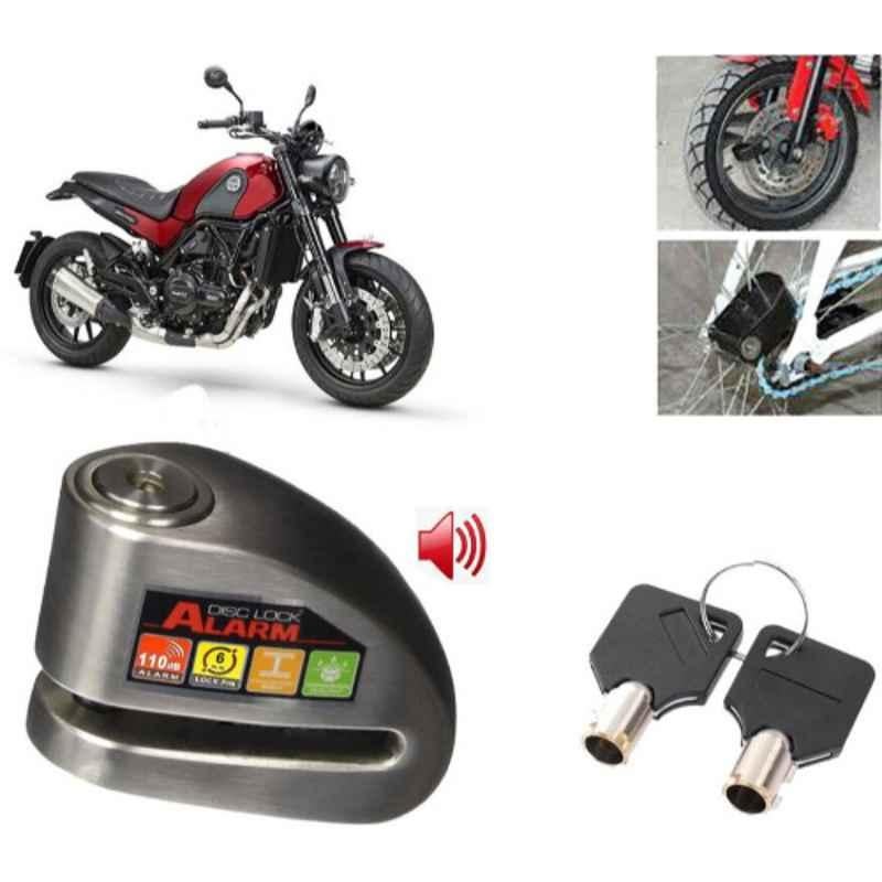 Auto Pearl Steel Black Anti-Theft Alarm Disc Brake Lock for Leoncino, Lock_110