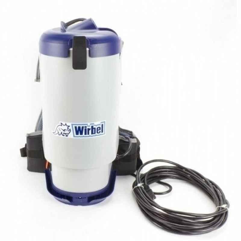 Wirbel Backpack Vacuum Cleaner, W1, 1350W, 5 L, White and Blue